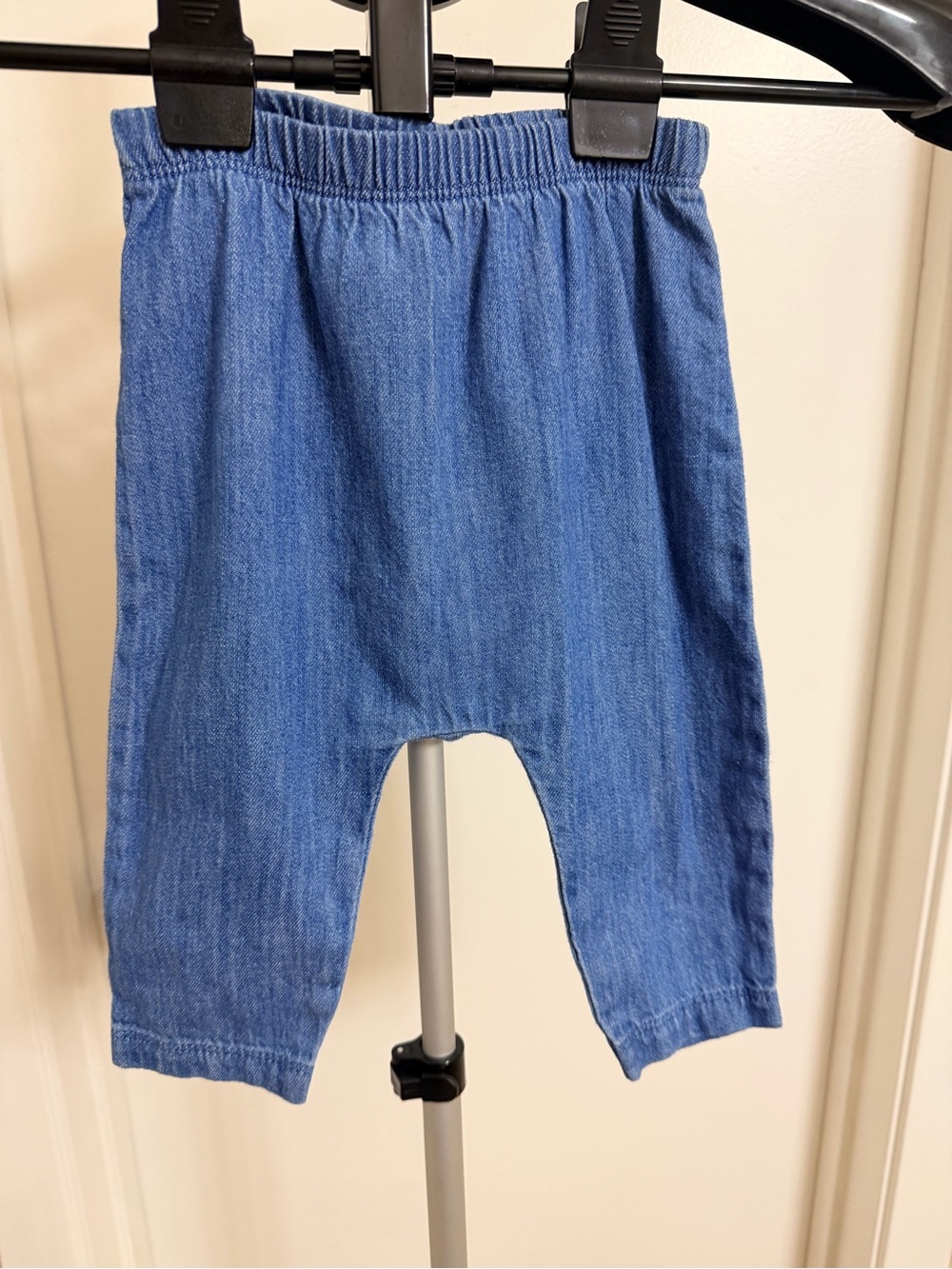 Unisex Chambray U-Shape Pull-On Pants For Baby | Old Navy